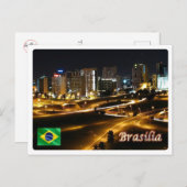 Brasilien - Brasilia nach Nacht - Postkarte (Vorne/Hinten)