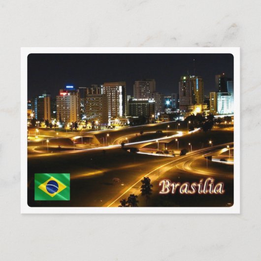 Brasilien - Brasilia nach Nacht - Postkarte (Vorderseite)