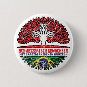 Brasilien Brasilianisch Schweizer Schweiz Baum Button