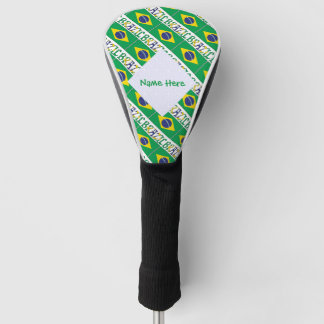 Brasilien Brasilianische Flagge gepflasterte grüne Golf Headcover