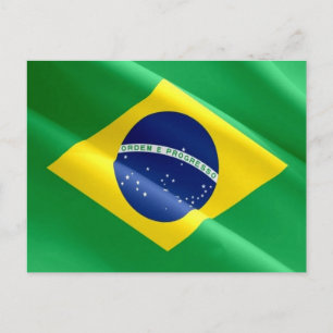 Brasilien - Brasilianische Flagge - Postkarte