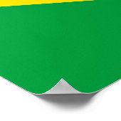 Brasilien - Brasilianische Nationalflagge Poster (Ecke)