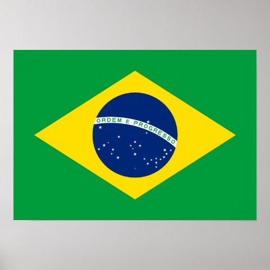 Brasilien - Brasilianische Nationalflagge Poster (Vorne)