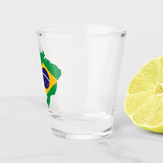 Brasilien Brasiliens Flaggenkarte Saúde Cheers Schnapsglas (Rechts)