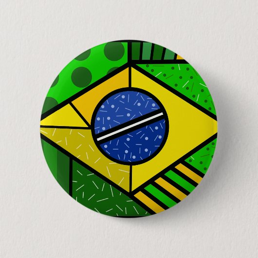 Brasilien Brazil brazilian flag Button (Vorderseite)