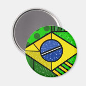 Brasilien Brazil brazilian flag Magnet (Vorderseite/Rückseite)