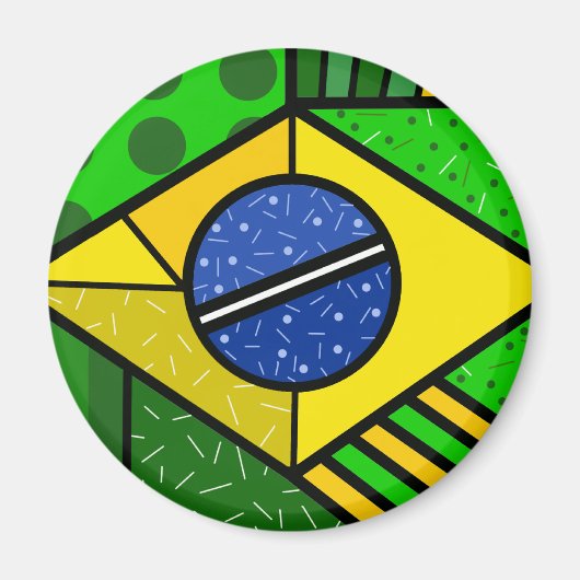 Brasilien Brazil brazilian flag Magnet (Vorne)