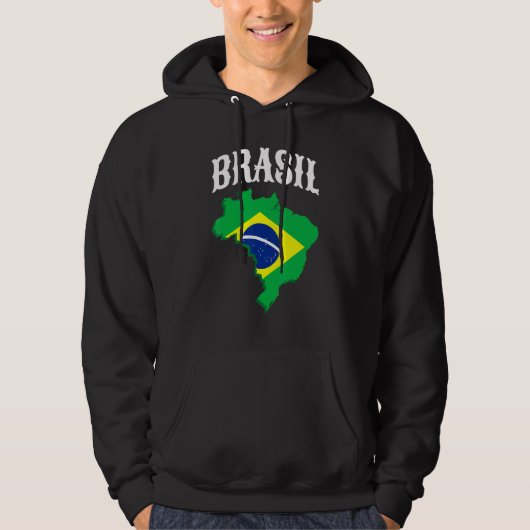 Brasilien Brazil Pride-Flagge Hoodie (Vorderseite)