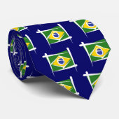 Brasilien-Bürsten-Flagge Krawatte (Gerollt)
