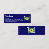 Brasilien-Bürsten-Flagge Mini Visitenkarte (Vorne/Hinten)