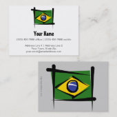 Brasilien-Bürsten-Flagge Visitenkarte (Vorne/Hinten)