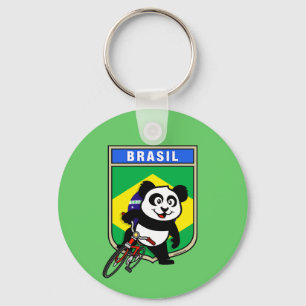 Brasilien Cycling Panda Schlüsselanhänger