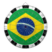 Brasilien Dartboard & Brazilian Flag / Spielbrett Dartscheibe (vorne)