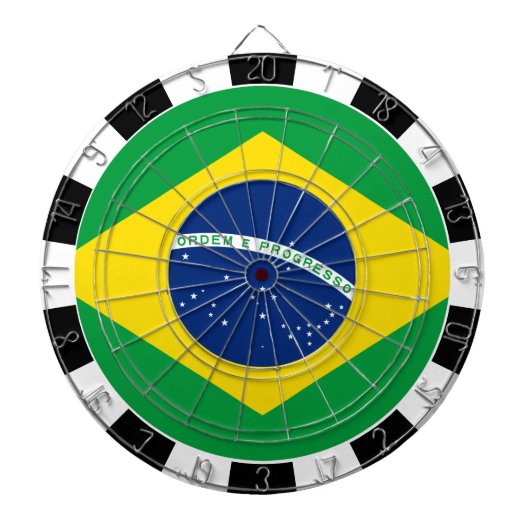 Brasilien Dartboard & Brazilian Flag / Spielbrett Dartscheibe (vorne)