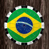 Brasilien Dartboard & Brazilian Flag / Spielbrett Dartscheibe