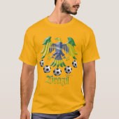 Brasilien Eagle Soccer Men's Burnout T - Shirt (Vorderseite)
