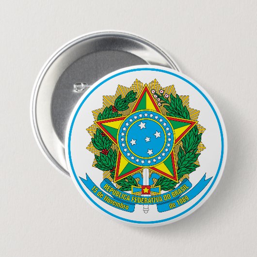 Brasilien-Emblem Button (Vorne & Hinten)