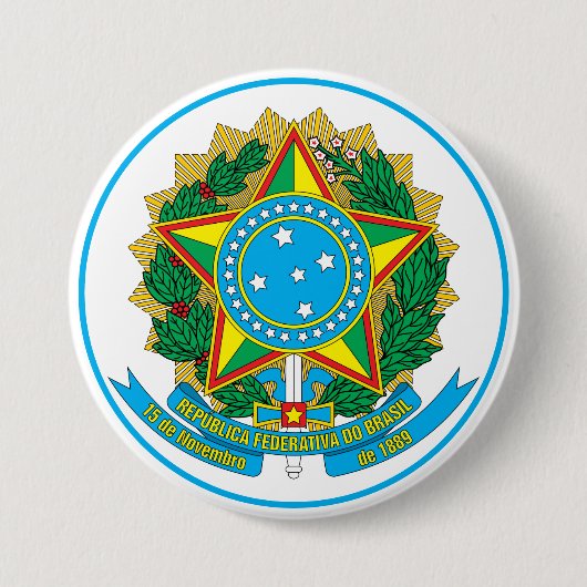 Brasilien-Emblem Button (Vorderseite)
