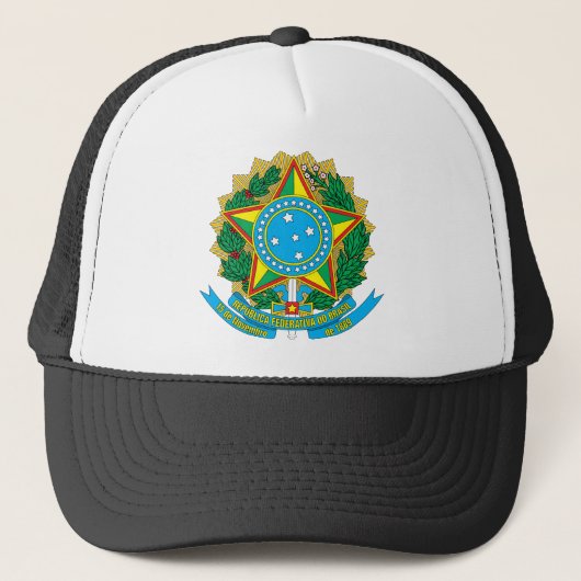 Brasilien-Emblem Truckerkappe (Vorderseite)