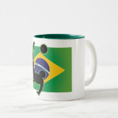 Brasilien Fahrradkick Zweifarbige Tasse (VorderseiteRechts)