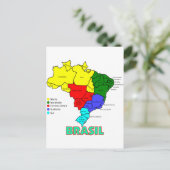 Brasilien. Farbbereiche Postkarte (Stehend Vorderseite)