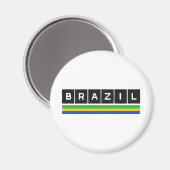 Brasilien Farben Design! Magnet (Vorderseite/Rückseite)