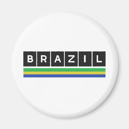 Brasilien Farben Design! Magnet (Vorne)