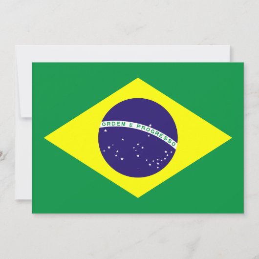 Brasilien Flag Design Einladung (Vorderseite)