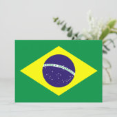 Brasilien Flag Design Einladung (Stehend Vorderseite)