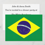 Brasilien Flag Design Einladung (Vorne/Hinten)