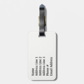 Brasilien Flag Farbe Inspiriert Streifen Muster +  Gepäckanhänger (Rückseite vertikal)