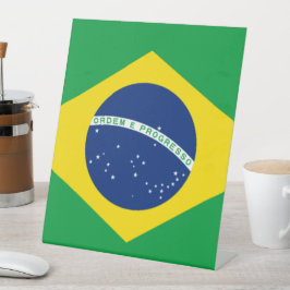 Brasilien Flag Fußball Fußball Fußball Patriotic Sockelschild