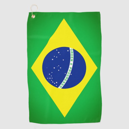 Brasilien Flag Golf Handtuch (Vorderseite)