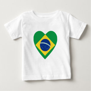 Brasilien Flag Herz T - Shirt