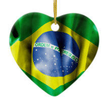 Brasilien Flag Keramik Herbst Weihnachtsdekoration