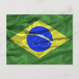 Brasilien Flag Postkarte