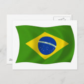 Brasilien Flag Postkarte (Vorne/Hinten)