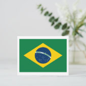 Brasilien Flag Postkarte (Stehend Vorderseite)