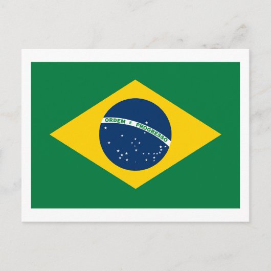 Brasilien Flag Postkarte (Vorderseite)