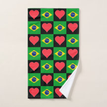 Brasilien Flag und Herz Muster Fun Brasilien Brasi