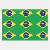 Brasilien Flag Wrapping Paper Flat Sheet Set 3 Geschenkpapier Set (Vorderseite 2)
