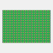 Brasilien Flag Wrapping Paper Flat Sheet Set 3 Geschenkpapier Set (Vorderseite)