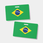 Brasilien-Flagge Ausweis (Vorder- & Rückseite)