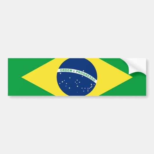 Brasilien-Flagge Autoaufkleber (Vorne)