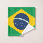 Brasilien-Flagge Badhandtuch Set (Waschlappen)