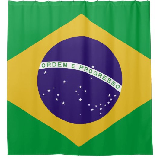 Brasilien-Flagge Bandeira tun Brasilien Duschvorhang (Vorderseite)
