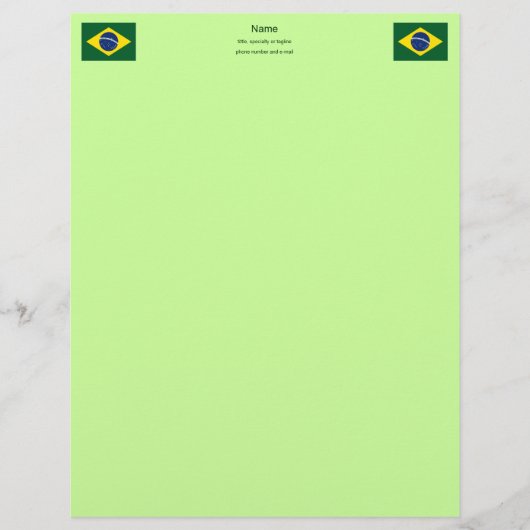 Brasilien-Flagge Briefkopf (Vorderseite)