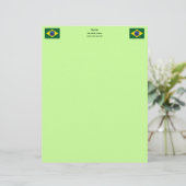 Brasilien-Flagge Briefkopf (Stehend Vorderseite)