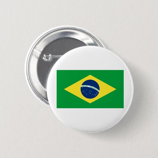Brasilien-Flagge Button (Vorne & Hinten)