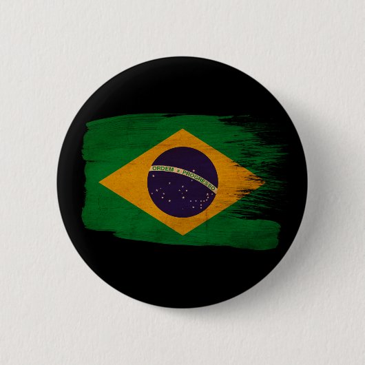 Brasilien-Flagge Button (Vorderseite)